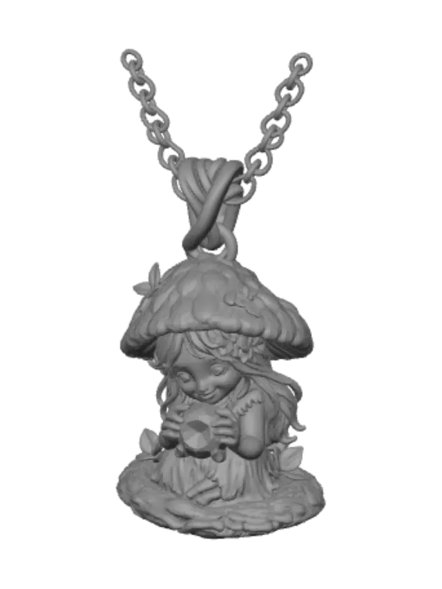 3D model for Forest Maiden with Blue Crystal