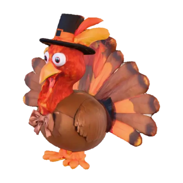 funny turkey centerpiece - Fowl 3D model, vytvořený pomocí AI