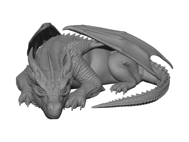 3D model for Midnight Dragon at Rest