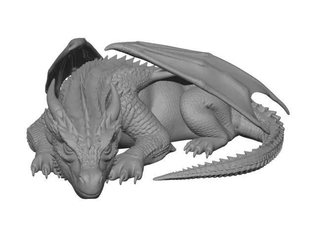 3D model for Midnight Dragon at Rest