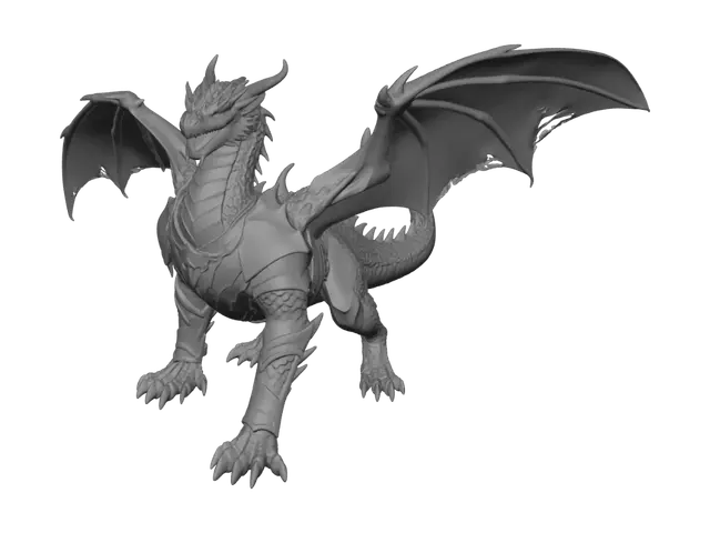 3D model for Crimson Moon Dragon