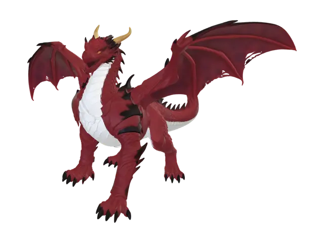 3D model for Crimson Moon Dragon