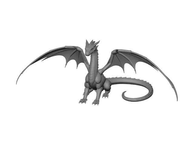 3D model for Grey Dawn Dragon