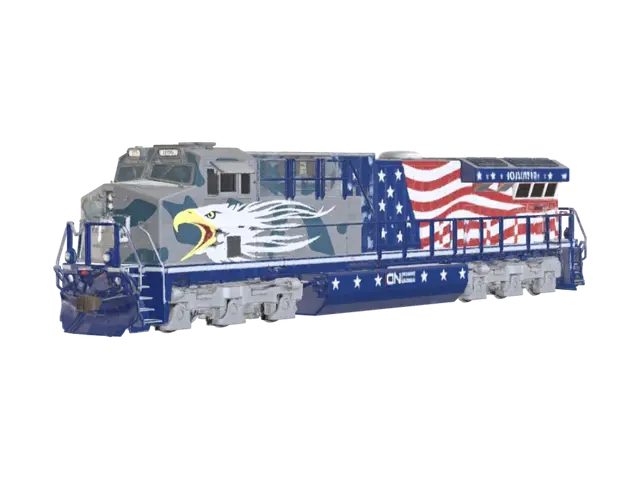 Patriot Eagle Locomotive - Livery 3D model, vytvořený pomocí AI