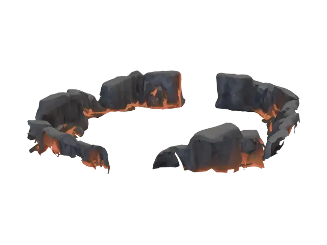 3D model for 4-1熔岩围墙顶点缩减
