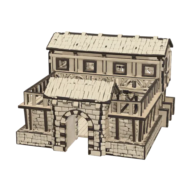 Low-Poly Medieval City - Streets 3D model, vytvořený pomocí AI