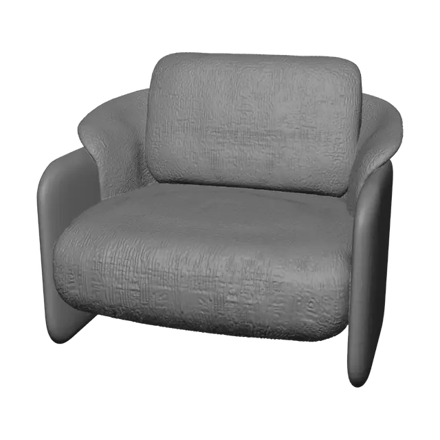 3D model for Cozy Mid-Century Armchair