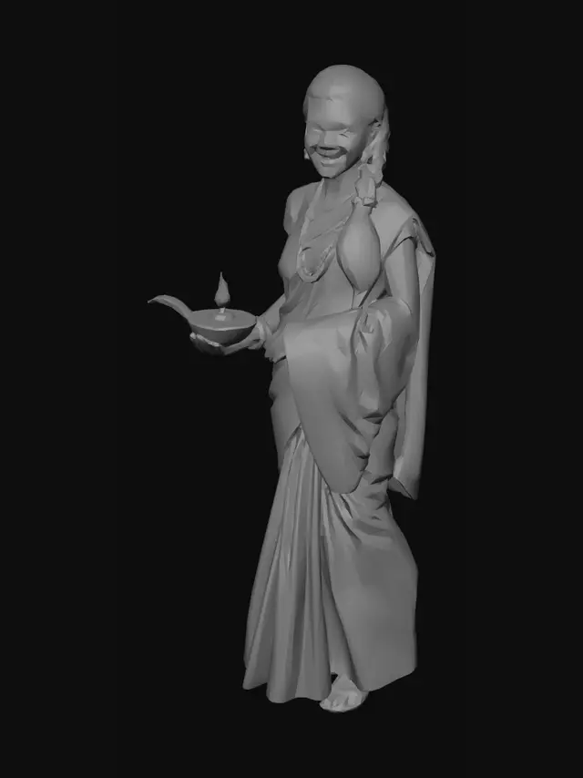 3D model for I want a indian mother who is 35 years old and south indian mother