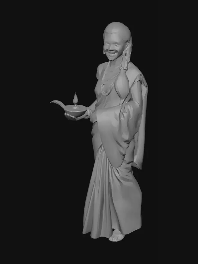 3D model for I want a indian mother who is 35 years old and south indian mother
