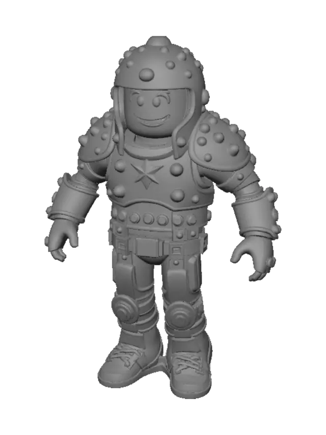 3D model for A studded Roblox man for a steal game