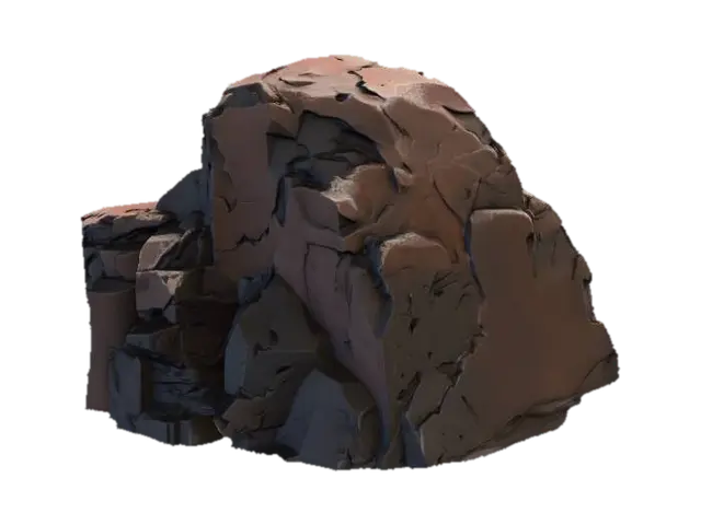 碎石堆 - Materials 3D model, vytvořený pomocí AI