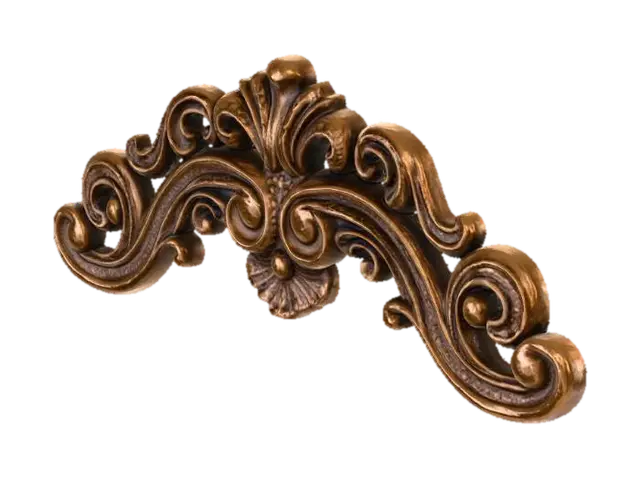 Ornate Bronze Filigree 3D model, vytvořený pomocí AI
