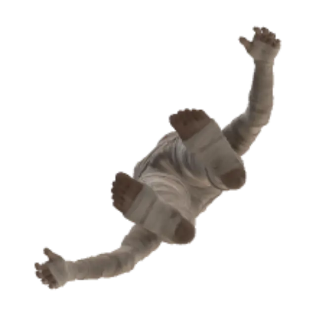 Mummy in Bandages - Tomb 3D model, vytvořený pomocí AI