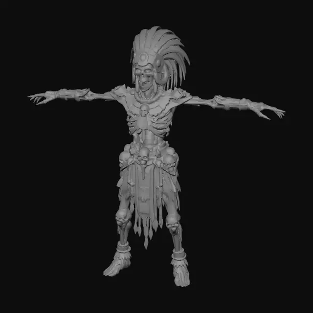 3D model for Aztec Skull Warlord