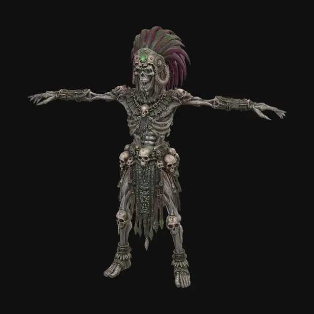 3D model for Aztec Skull Warlord