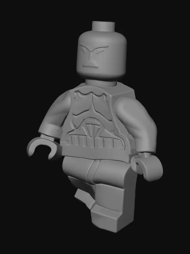 3D model for Blue Armored Minifigure