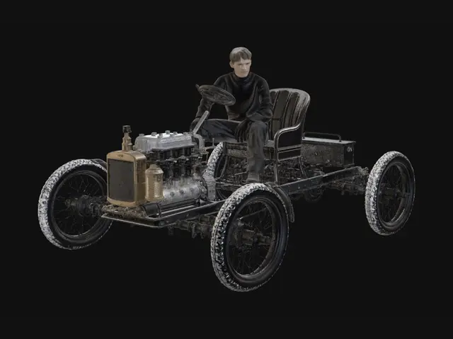 3D model for Winter Ride in a Vintage Automobile