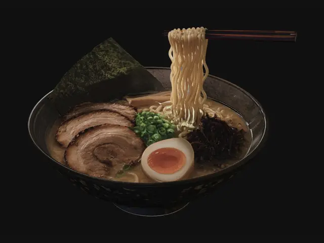 3D model for Steaming Tonkotsu Ramen with Chashu, Seaweed and Soft-Boiled Egg