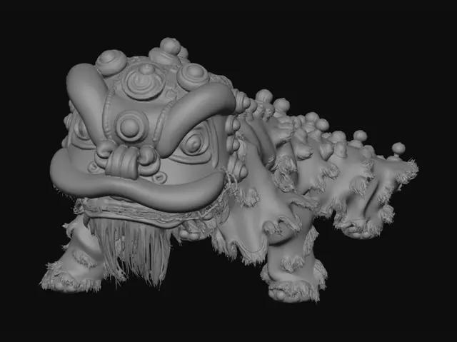 3D model for Snowy Lion Dance