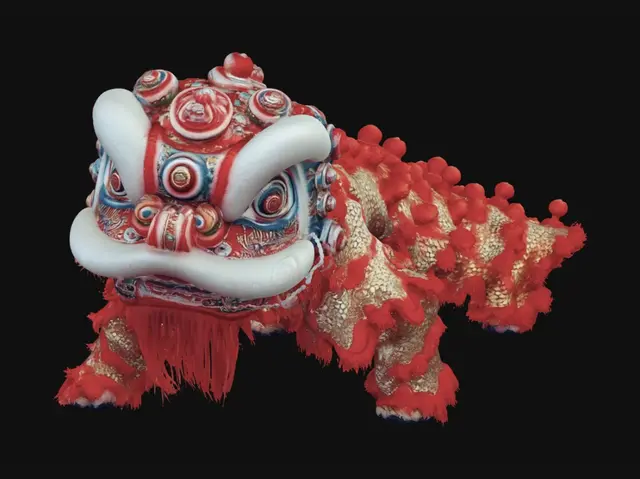 3D model for Snowy Lion Dance