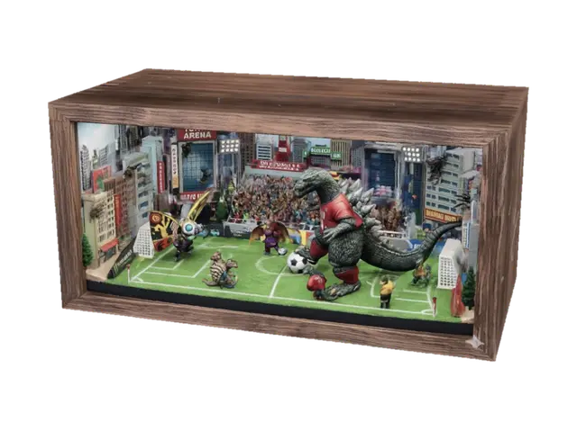 Kaiju Cup City Clash 3D model, vytvořený pomocí AI