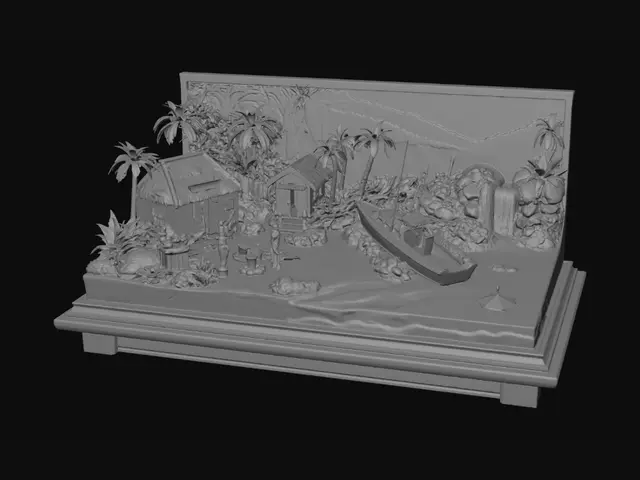 3D model for Gilligan's Island 3D Diorama