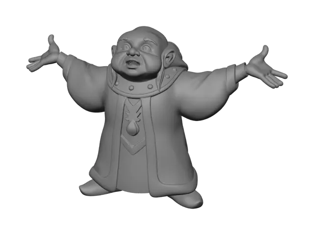 3D model for Open-Armed Elder in a Red Robe