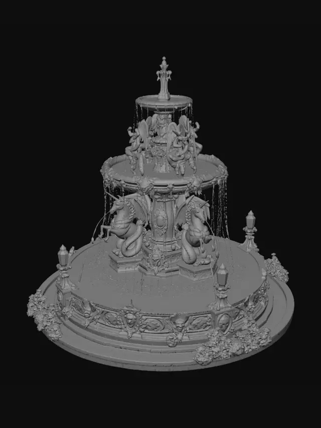 3D model for Fountain of Crystal Wings