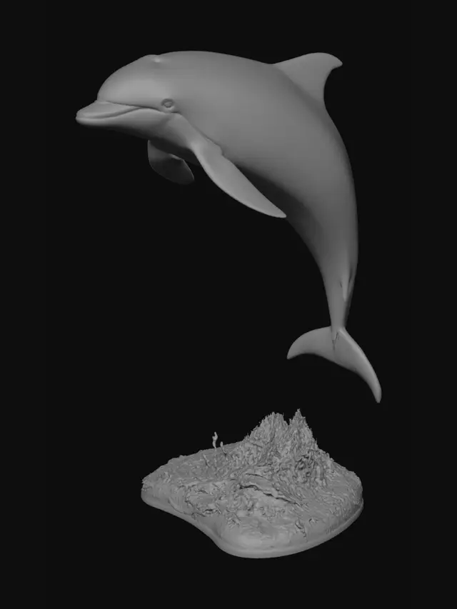 3D model for Dolphin at Sunset
