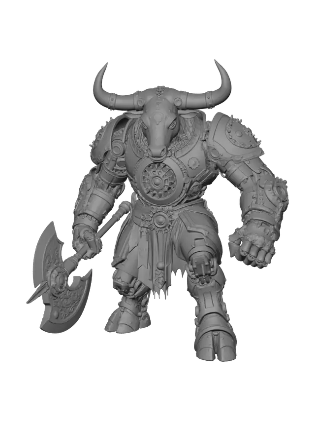 3D model for Gilded Clockwork Minotaur
