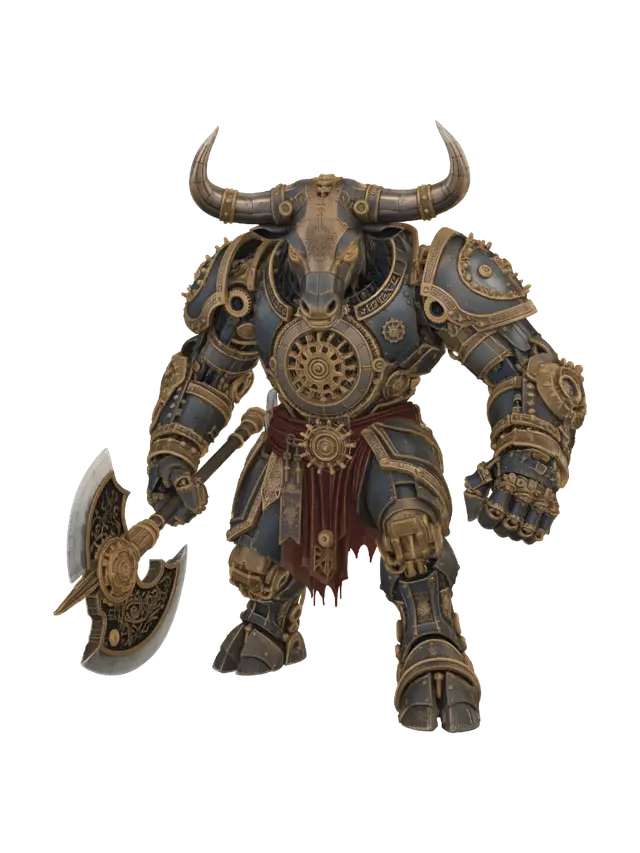 3D model for Gilded Clockwork Minotaur