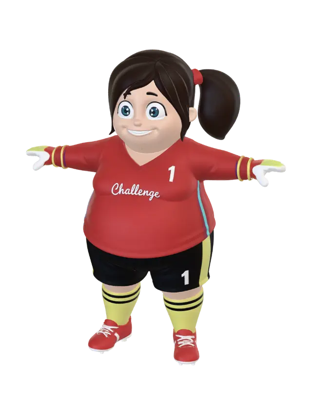 Goal keeper - Challenge 3D model, vytvořený pomocí AI
