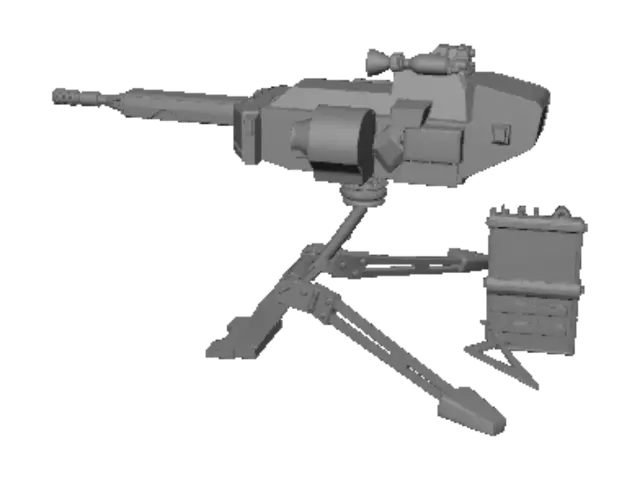 3D model for Tripod-Mounted Laser Cannon