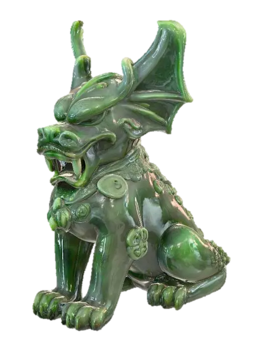 Hyper-Realistic | Artifact | Ancient | Old | Worn | a guarding beast statue made of… - Statues 3D model, vytvořený pomocí AI