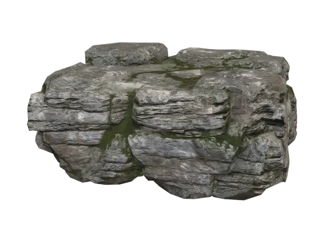 3D model for detailed wide rock