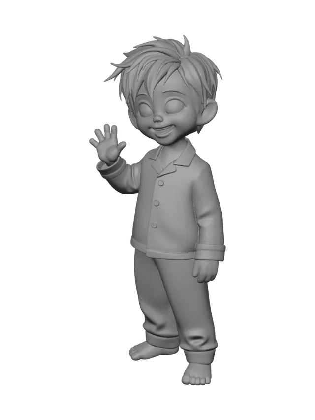 3D model for Little Astronaut in Space Pajamas