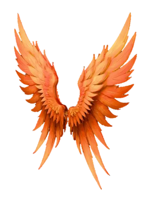 Phoenix Wings - Symbolic 3D model, vytvořený pomocí AI