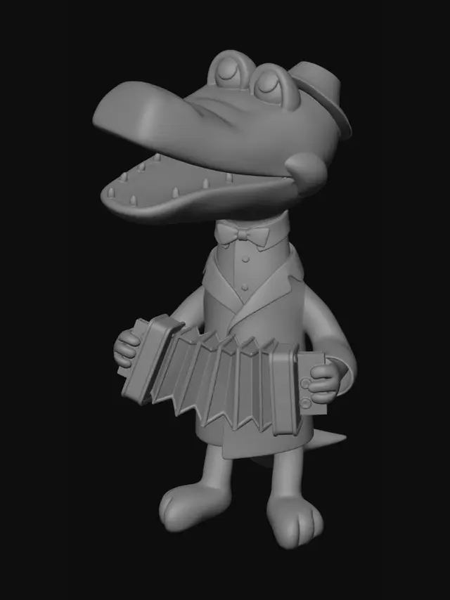 3D model for Crocodile Accordionist