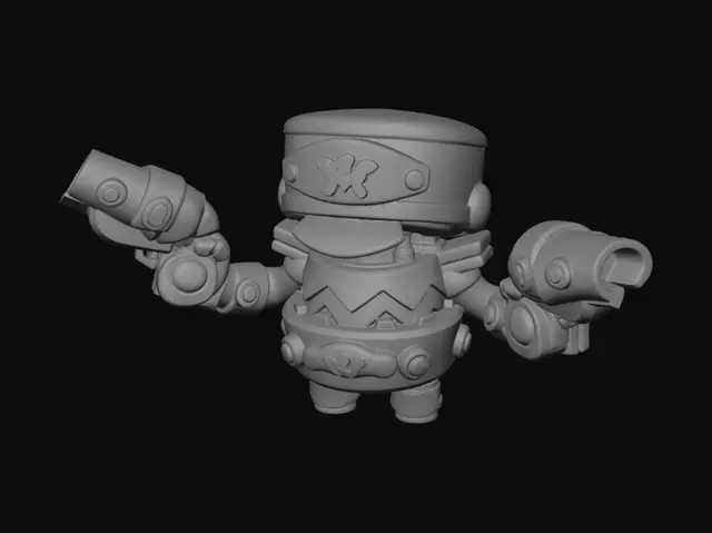 3D model for Neon Twin-Cannon Mech