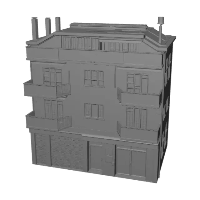 3D model for Apartment Block with Meze Restaurant