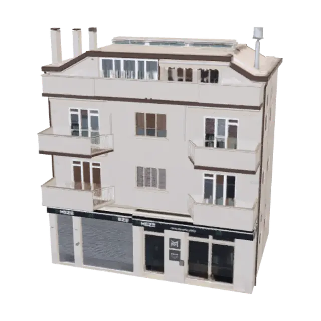 3D model for Apartment Block with Meze Restaurant