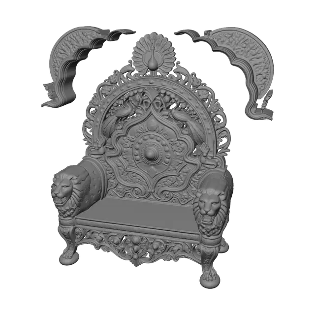 3D model for Golden Peacock Throne