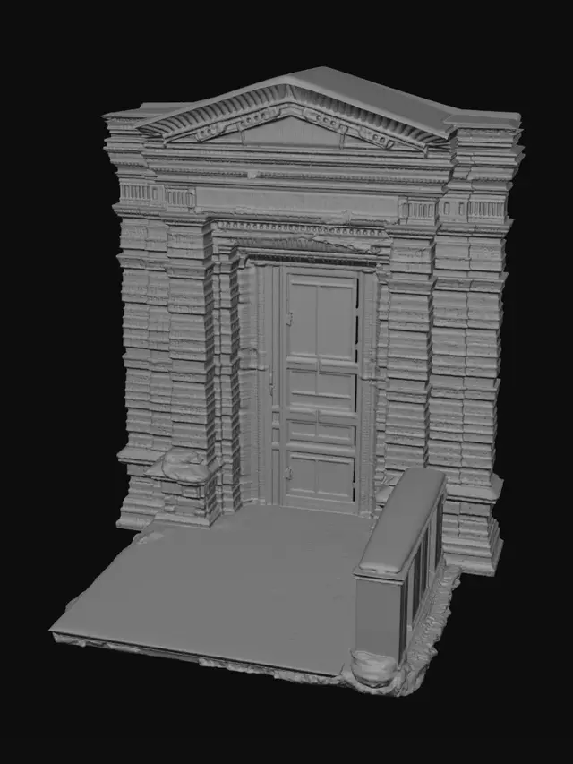 3D model for Snowy Brick Archway Entrance