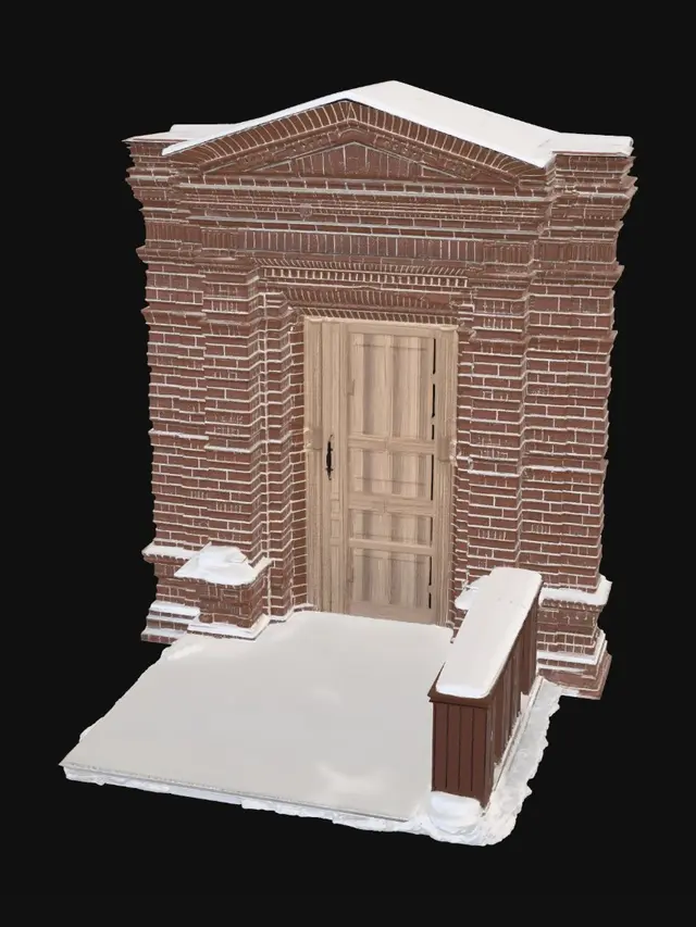3D model for Snowy Brick Archway Entrance