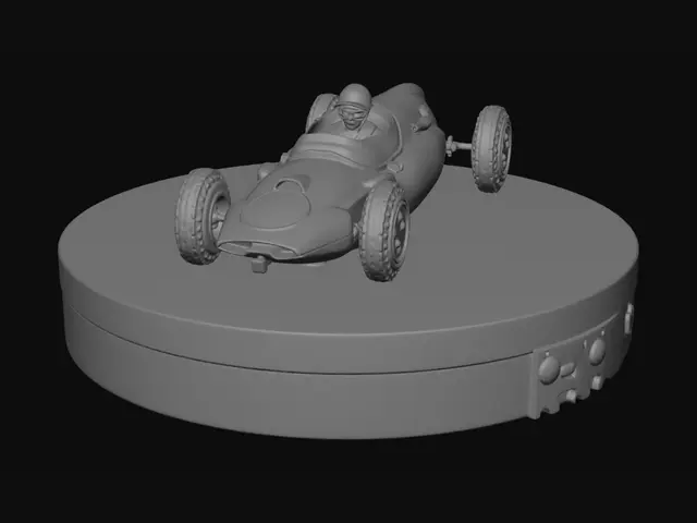 3D model for Yellow Race Car Toy with Driver