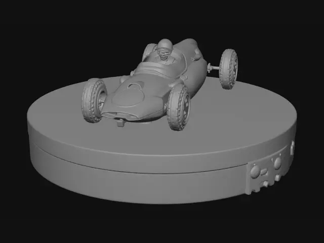 3D model for Yellow Race Car Toy with Driver