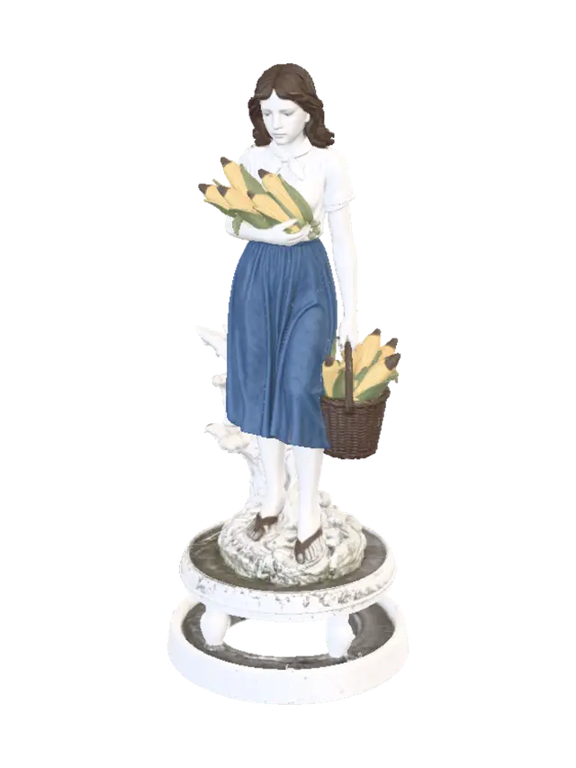 Modèle 3D Mujer campesina - Cornfield, généré par IA