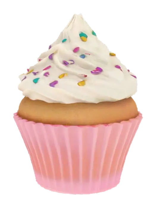 Cup cake, cake, lowpoly, minimaliste - Cupcake 3D model, vytvořený pomocí AI