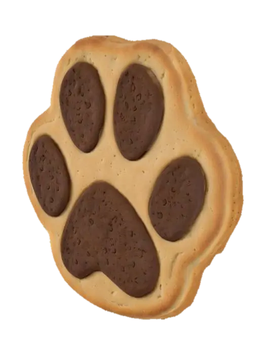 Paw Print Cookie 3D model, vytvořený pomocí AI