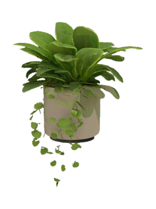 wall plant - Leaves 3D model, vytvořený pomocí AI